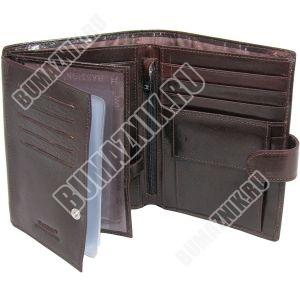 Бумажник Hassion M01-005 - коричневый и черный цвет