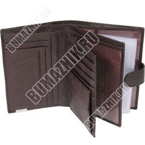 Бумажник Hassion M03-003 - коричневый и черный цвет